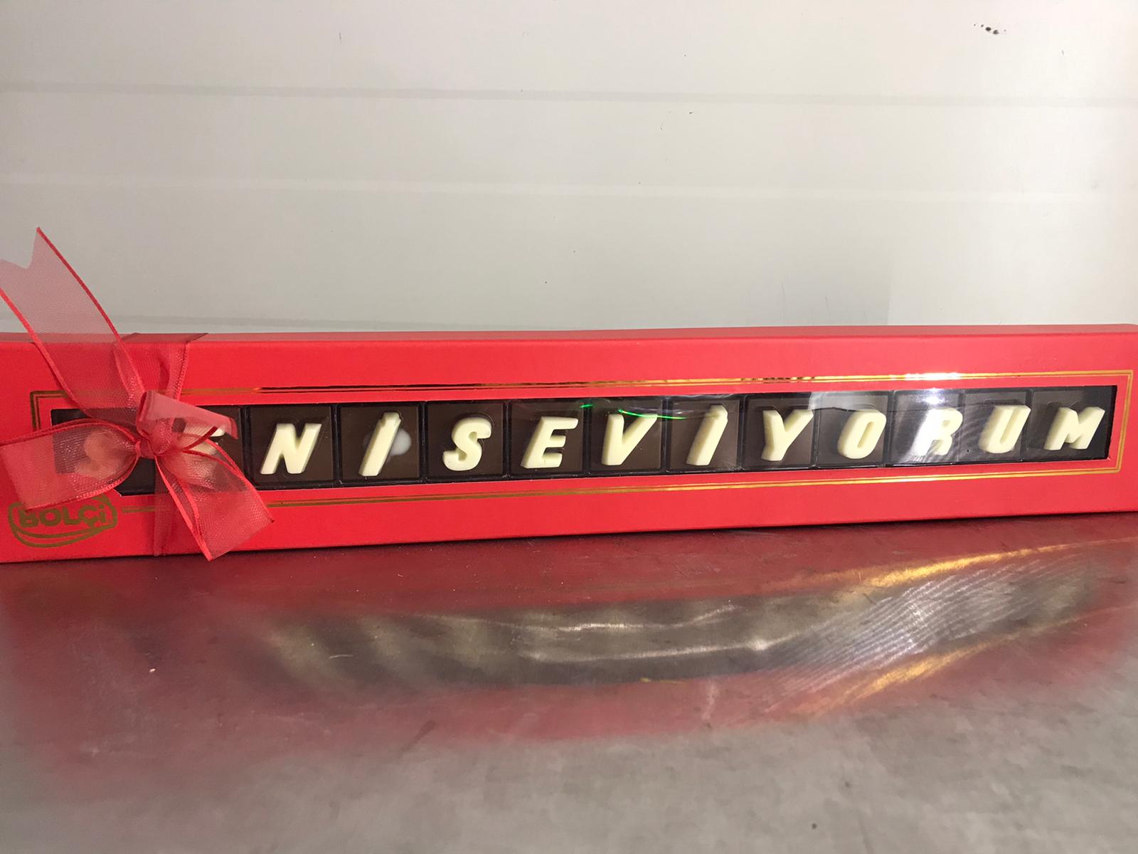 Seni Seviyorum yazl ikolata